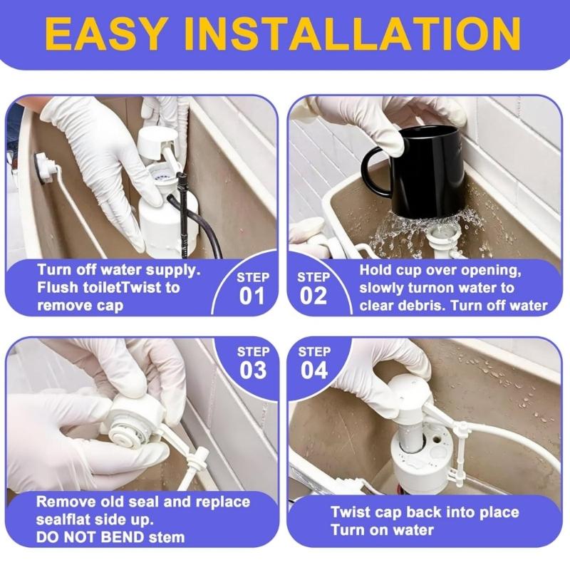 Durability Toilet Tanks Seals To Prevent Water Waste Save Up To 10000 Gallons Annually and Ensure Quiet Operation