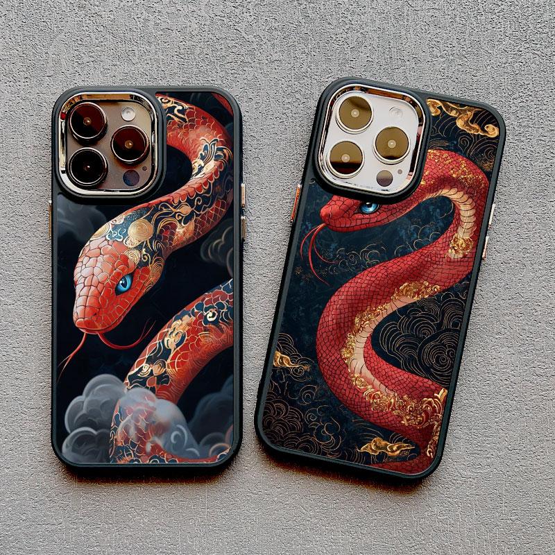 Classic Street Snake Line Phone Case for iPhone 13 12 11 Pro Max 16 15 14 Pro Max Plus XR XS X 7 8 Plus SE2 Silicone Cover Funda