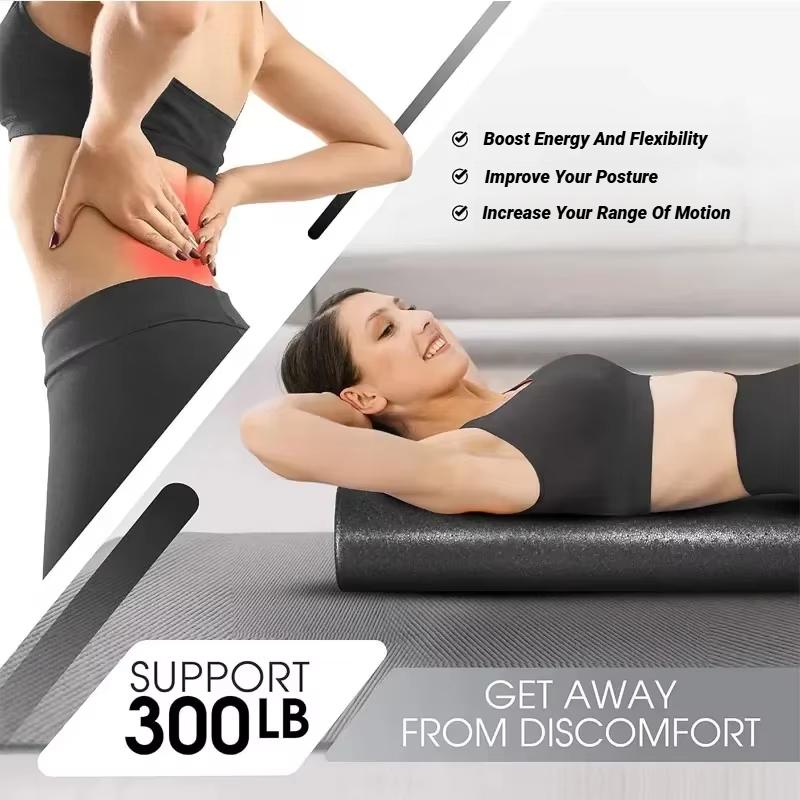 Epp Yoga Foam Massage Roller Portable Pilates Body Exercises Gym For Leg Arm Back Pain Relief Muscle Relaxation