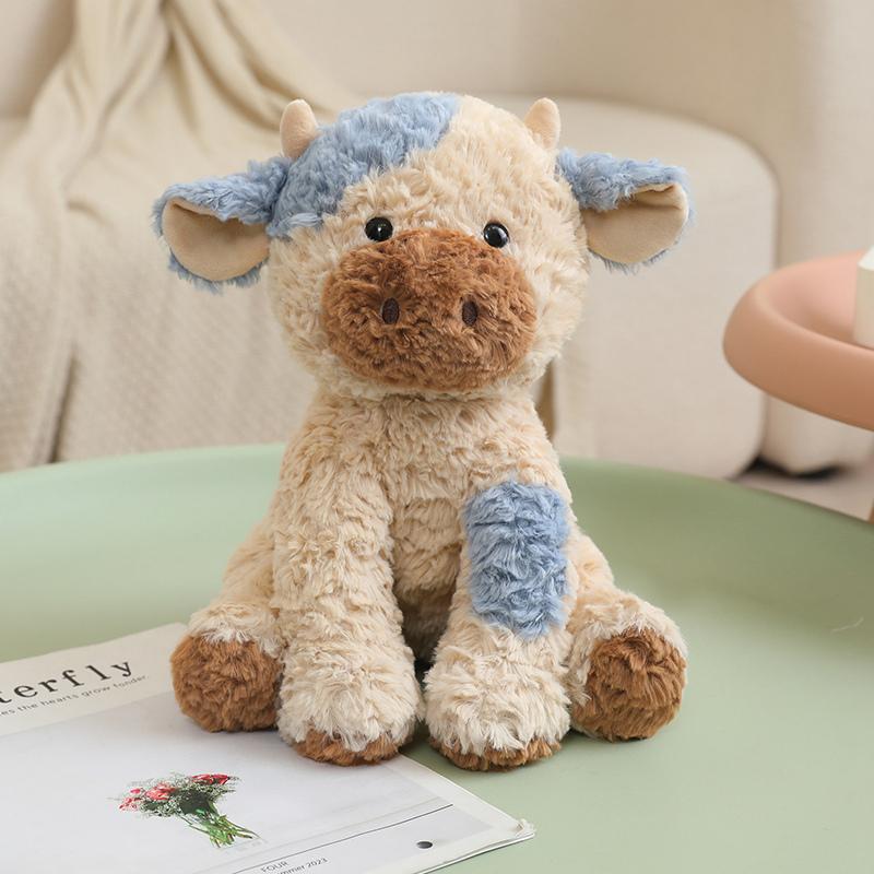 1Pc 25cm Fluffy Lions Fox Piggy Cattle Peluche Toy Cute Sitting Animal Elephant Koala Bear Monkey Cow Polar Bear Dolls for Kids