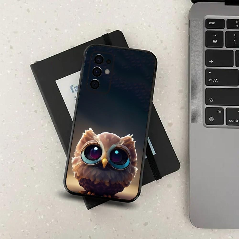 Cute Owl Phone Case For Samsung Galaxy A13,A21s,A22,A31,A32,A52,A53,A71,A80,A91 Soft Black Cover