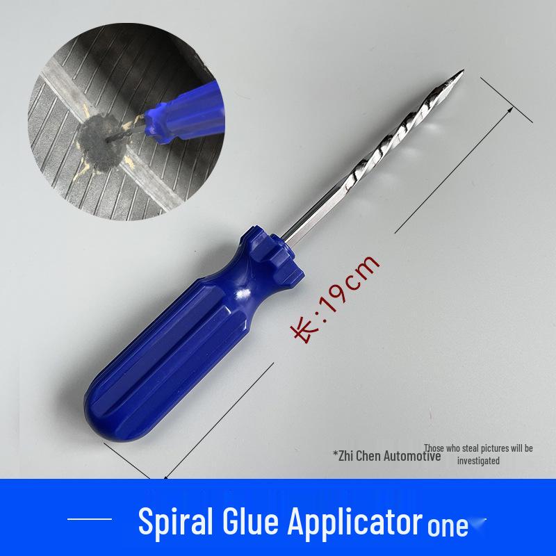 Mushroom Nail Tire Repair & Detection Kit: Spiral Applicator, Inclinometer, Glue Needle