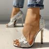 Online Scarpe estive da donna con tacco alto, nuove dimensioni a stiletto, sandali