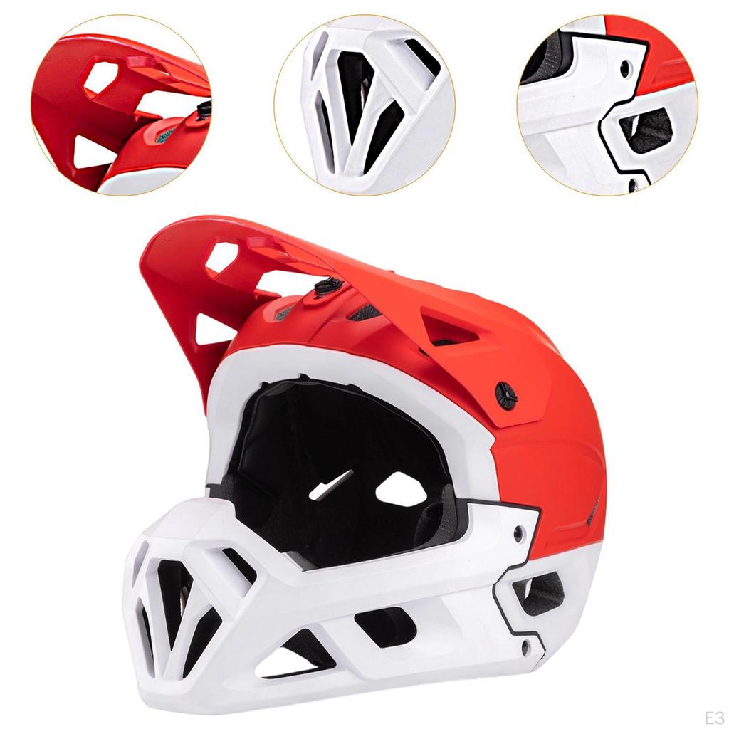 Bicycle Accessories: Full Face Helmet Designed for Mountain And Road Use