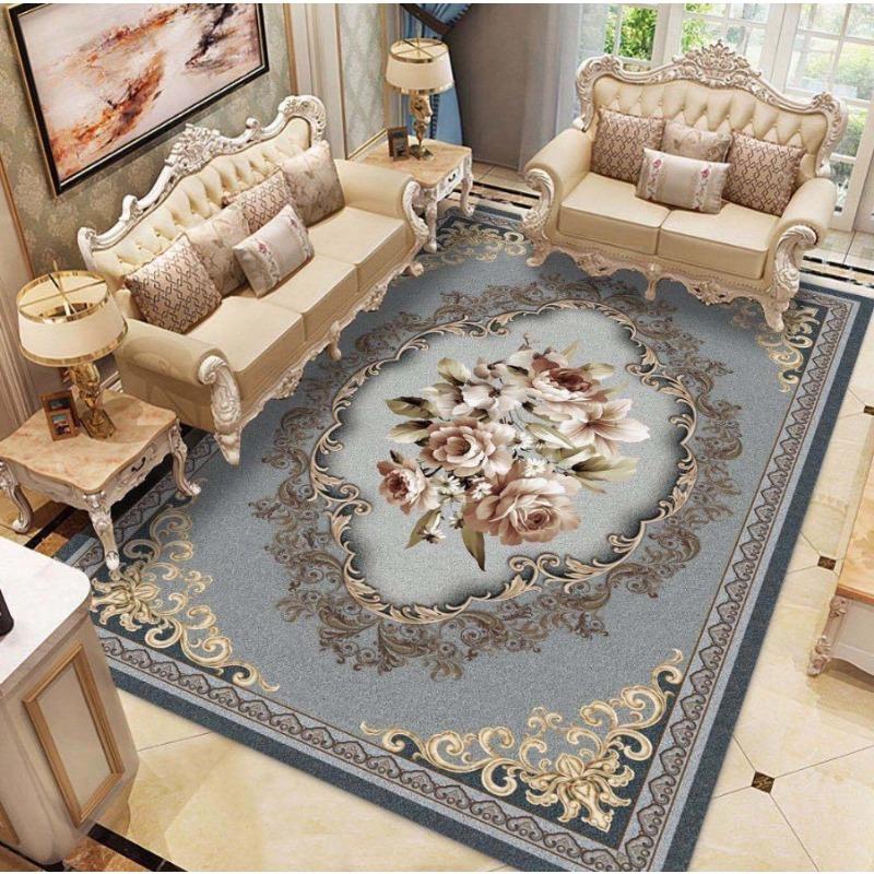 Europe Persia Style Retro Flowers Carpet Living Room Sofa Bedroom Study Kitchen Entrance Door Mat Non-slip Home Decoration Rug