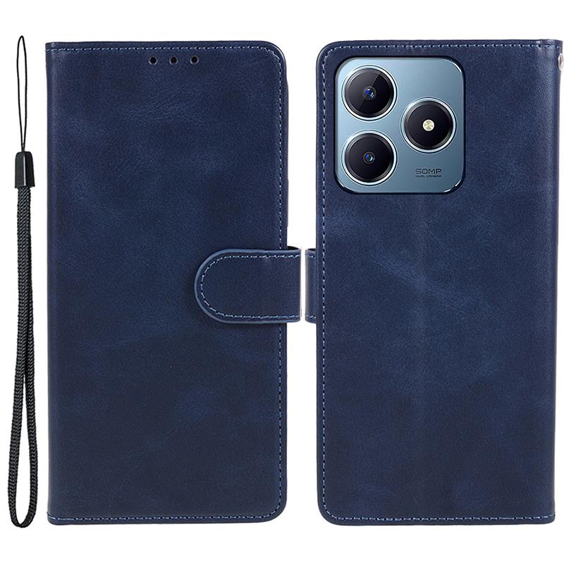 For Realme Note 60x 4G/C63 4G/C61 4G Case Leather Calf Texture Phone Cover Cash and Card Holder Wallet