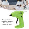 Cordless Hot Glue Machine 3.7V USB Rechargeable Hot Melt Glue Tool Kit with 30 Glue Sticks for DIY Art Project Crafts Repair Green