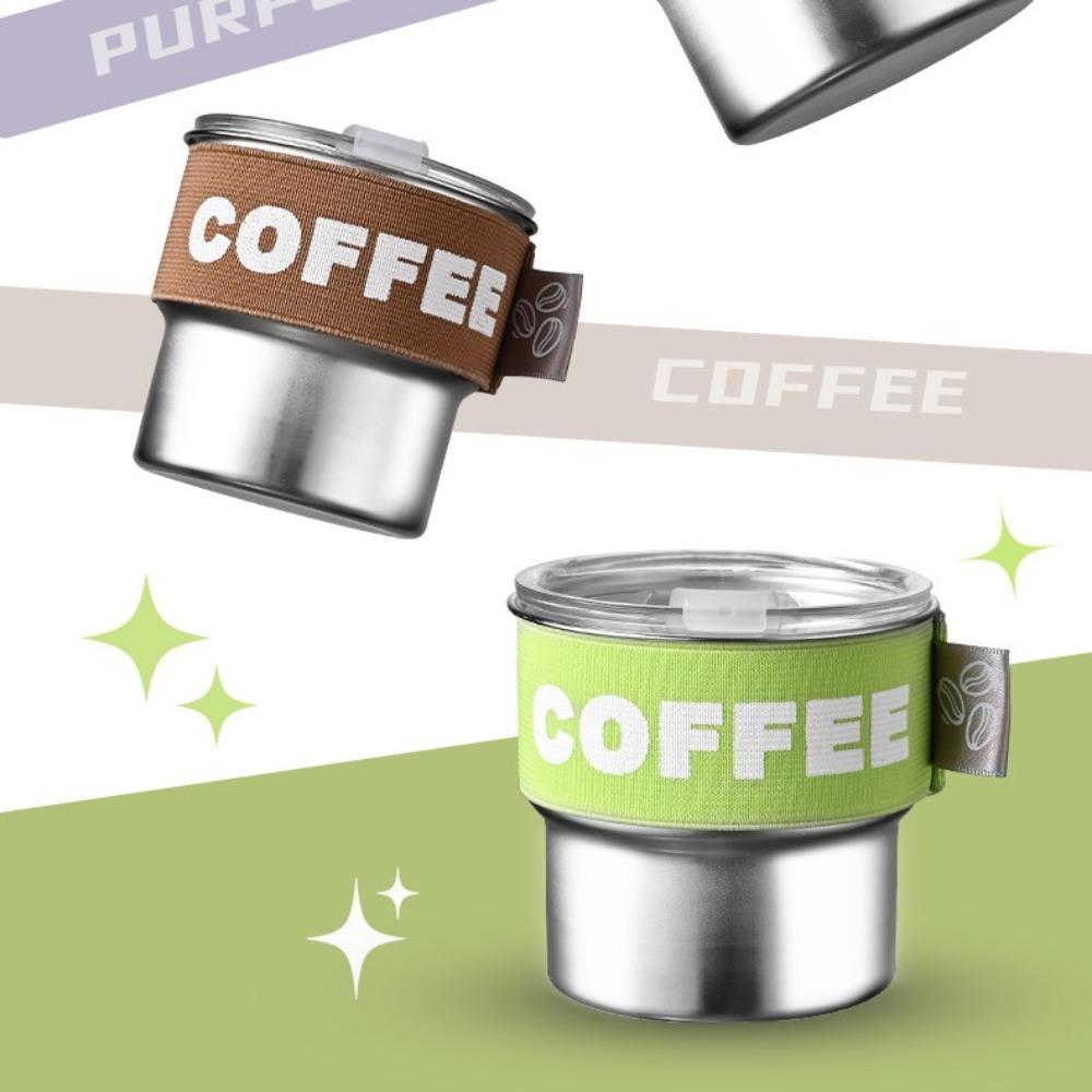 400ML Hrníček na kávu s víčkem Kelímky na vodu Přenosný Termohrnek Domácnost