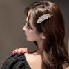 Girls Bb Clip Rhinestone Large Feather Hair Clips Crystal Hairpins Hair Side Clip Women Barrette