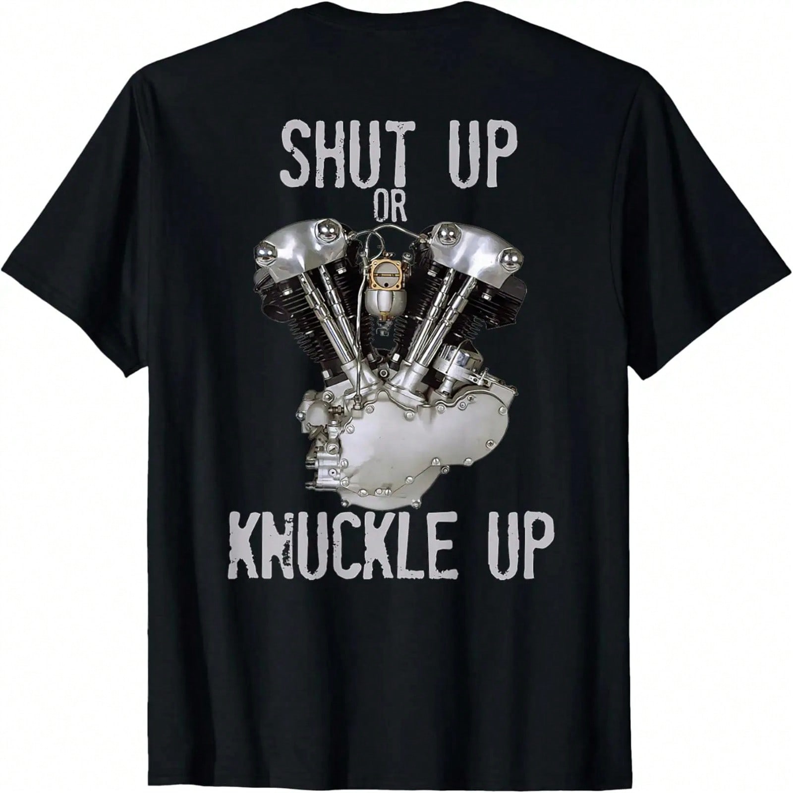 HD V-Twin Or Knuckle Up Knucklehead Retro Biker Gear T-Shirt S разноцветный