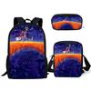Popular COCO Music Skull Pattern 3D Print 3pcs/Set pupil School Bags Laptop Daypack Backpack Inclined shoulder bag Pencil Case