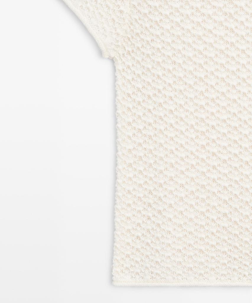 Masimodutti Crochet Knit Cardigan