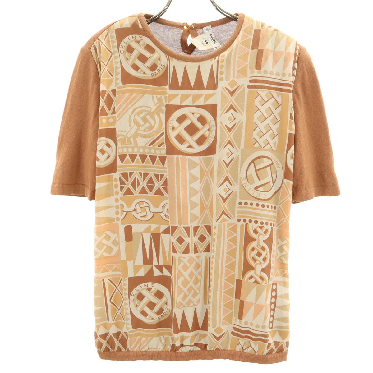 

CELINE 90-х годов Старый Сделано в Италии Комбинезон ручка Короткий рукав трикотаж 40 бежевый Женский Б/у