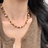 Women's Autumn and Winter Collarbone Light Luxury Niche Retro Bead Necklace