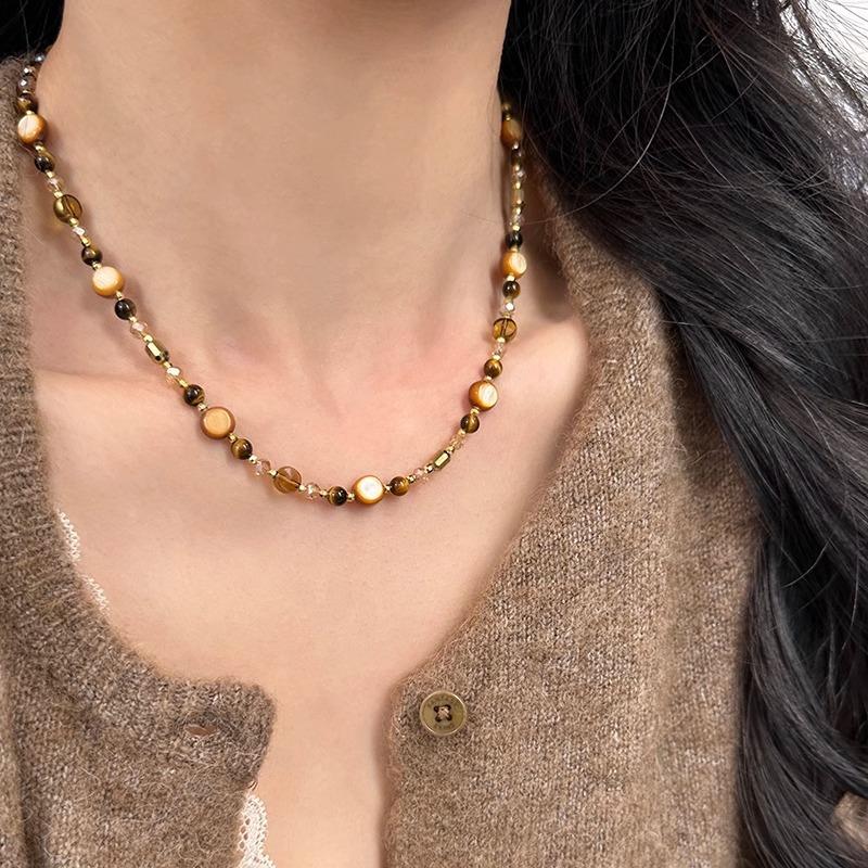 A Niche Bead Style Minimalist Sweater Necklace