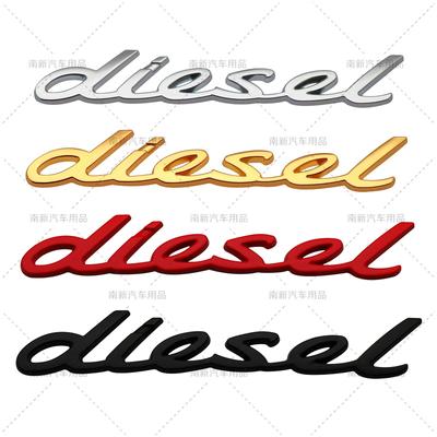 3D Metal Diesel Engine Logo Stickers Car Rear Trunk Emblem Badge For Dodge RAM Caliber Viper Jeep Wrangler Car Styling