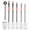 5pcs Wooden Short rod nylon hair oil brush flat head children's painting watercolor pen round head acrylic paint oil brush set
