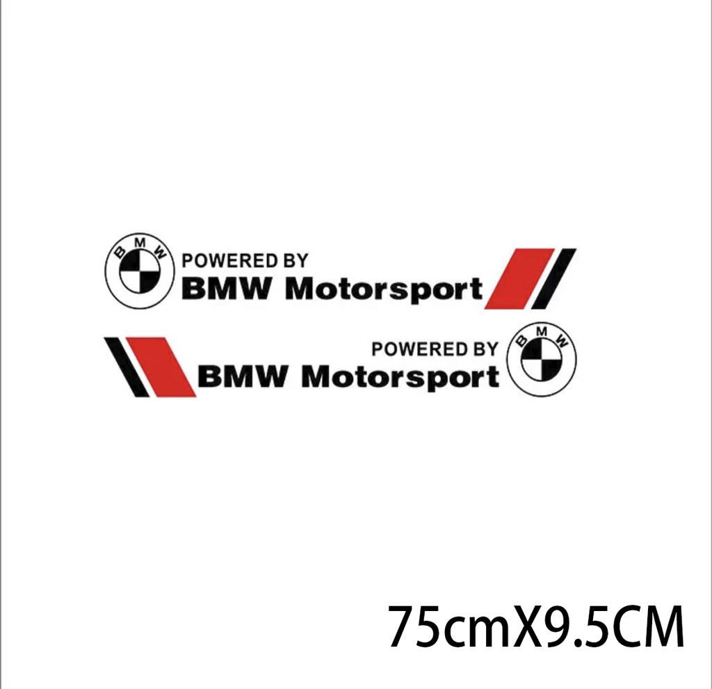 2 Stück Auto Logo Tür Seite Aufkleber Kreative Auto Karosserie Aufkleber Wasserdicht Dekor Aufkleber Für BMW M power X1 X3 X5 X6 M5 E90 E39 E46