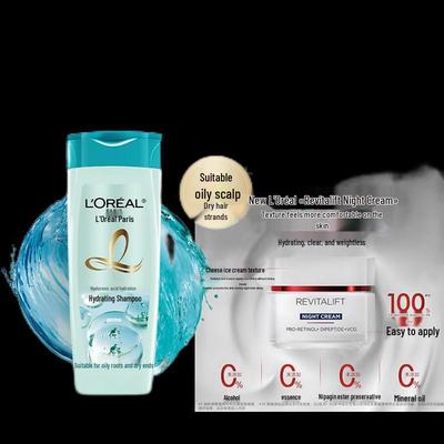 L'Oréal Hyaluronic Acid Shampoo & Revitalift Night Cream Set