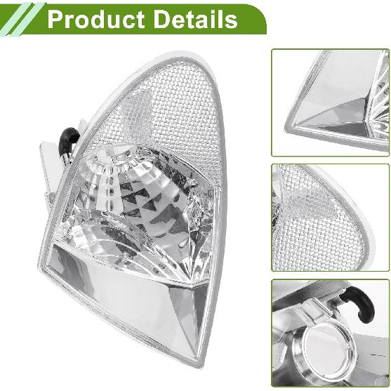 Nº 63136902765 Tampa da Lanterna de Seta Lateral para BMW Série 3 1999-2001 Lente de Plástico Transparente à Prova d'Água para Lanterna de Seta Lateral Esquerda 1 Peça