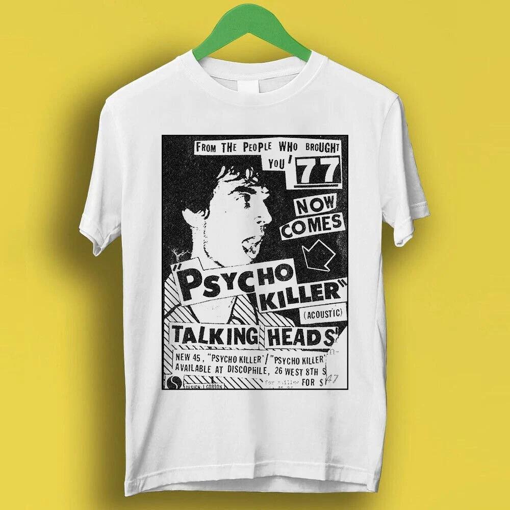 

Talking Heads Psycho Killer Band Punk Rock Poster Music Cool Gift Tee Summer Unisexs and Womens Loose and Breathable Tshirt Top S