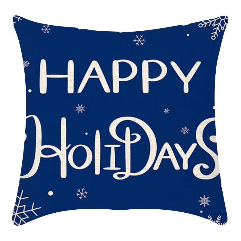 New Christmas Santa Claus Pillowcase Home Sofa Cushion Car Cushion Cartoon Christmas Pillowcase