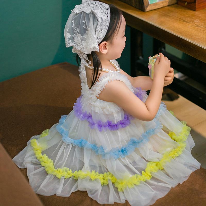 Girls' Puffy Princess Dress New Spring Strap Dress Baby Girl Formal Dress Girls' Skirt