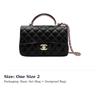 Chanel Mini Classic Flap Bag With Handle Black/Pink AS2431 AS2431-B10324-NN021