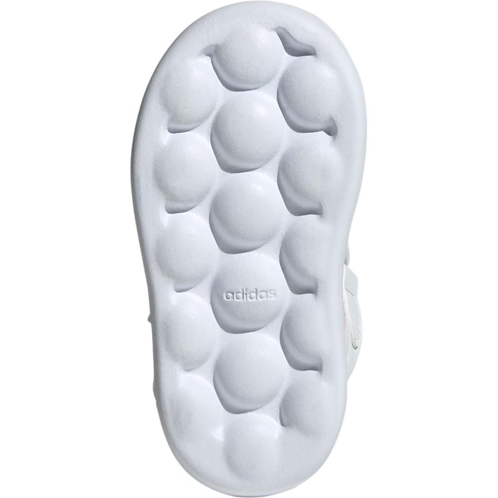 adidas GRAND COURT Synthetic Leather Abrasion Resistant Mid Top Toddler Shoes White Pink Yellow Infant And Toddler JR2580