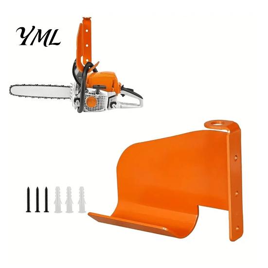 Heavy Duty Garage Hook Chainsaw Holder Wall Mount Hanger, Metal Storage Rack with Contoured Cradle, Bracket for Garage, Workshop & Tool Shed, Mounting