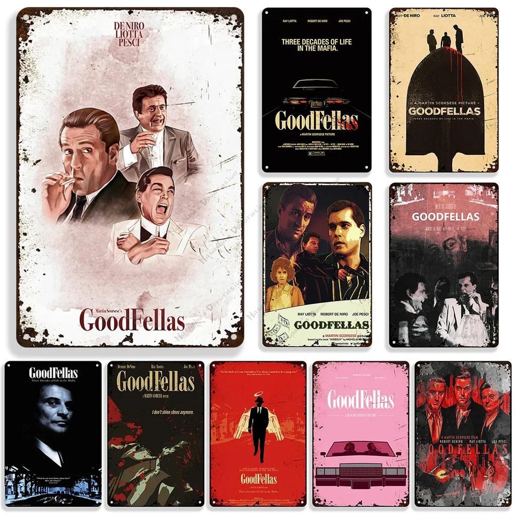 1990 American Movie Goodfellas Metal Tin Sign Vintage Metal Poster Home Bar Metal Signs Garage Metal Plate Retro Wall Decor
