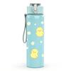 1PC Little Yellow Chicks Pattern 750ml Color Plastic Sports Water Bottle Leakproof Flip Straw Lid Suitable for Sports Office Home Use