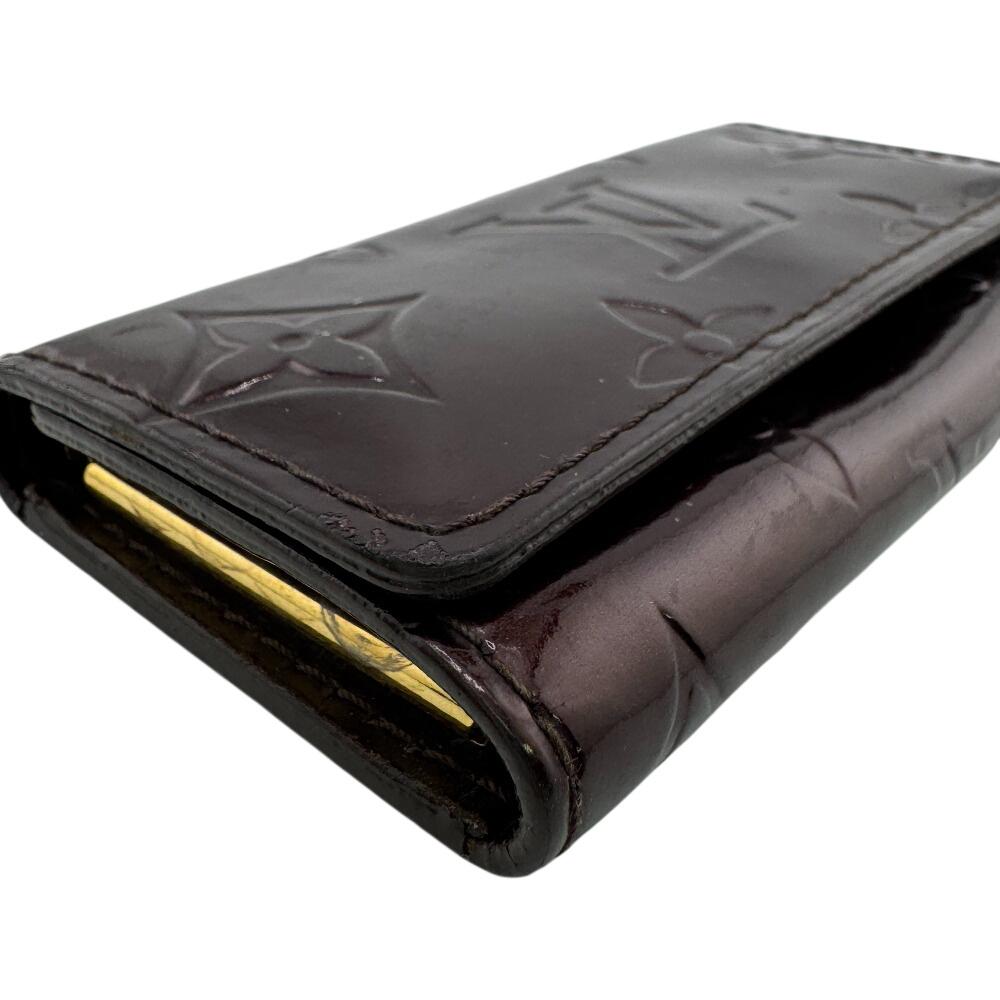 LOUIS VUITTON 4 hooks Monogram Vernis leather Multicles4 Key holder  Amarrant leather Women Used