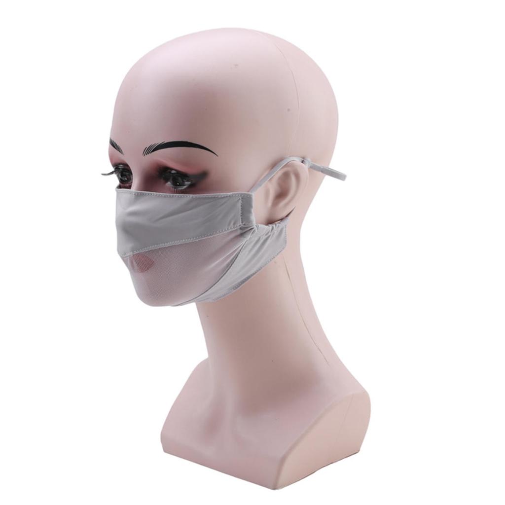 Mesh Ice Silk Face Scarf Elastic Solid Color UV Protection Anti-uv Face Cover Face Mask  Scarves Sunscreen Veil Fishing