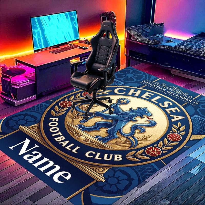 Personalizovaný koberec s potiskem Chelsea FC na míru, Všestranný bytový dekorativní koberec, do herny, bytu, na balkon, předsíně, chodby, Dárek