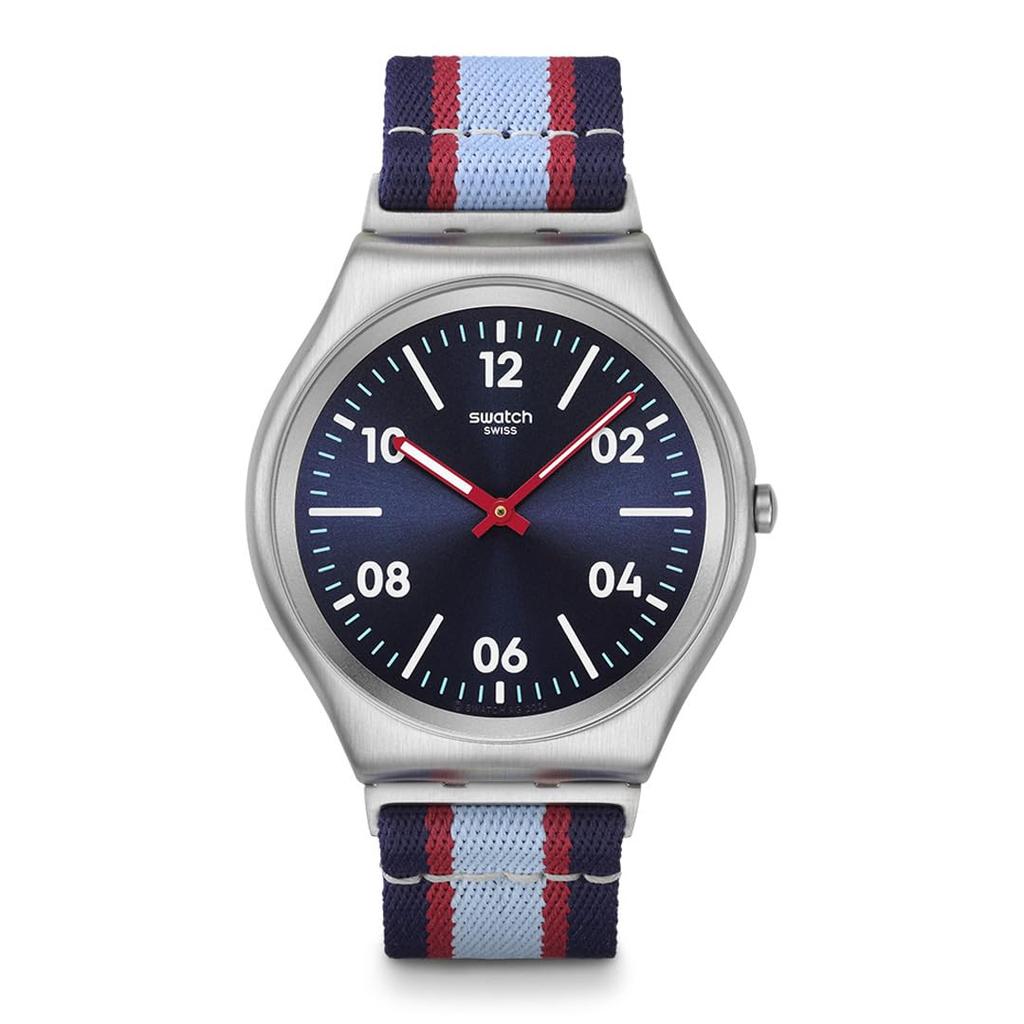Swatch SKIN IRONY 42 BESIDE THE SEA Blaue Uhr, SS07S148, Unisex,