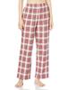 Champion Cotton Long Sleeves and Red Women's 100% Loungewear, Pants, Yarn-Dyed Viyella,
