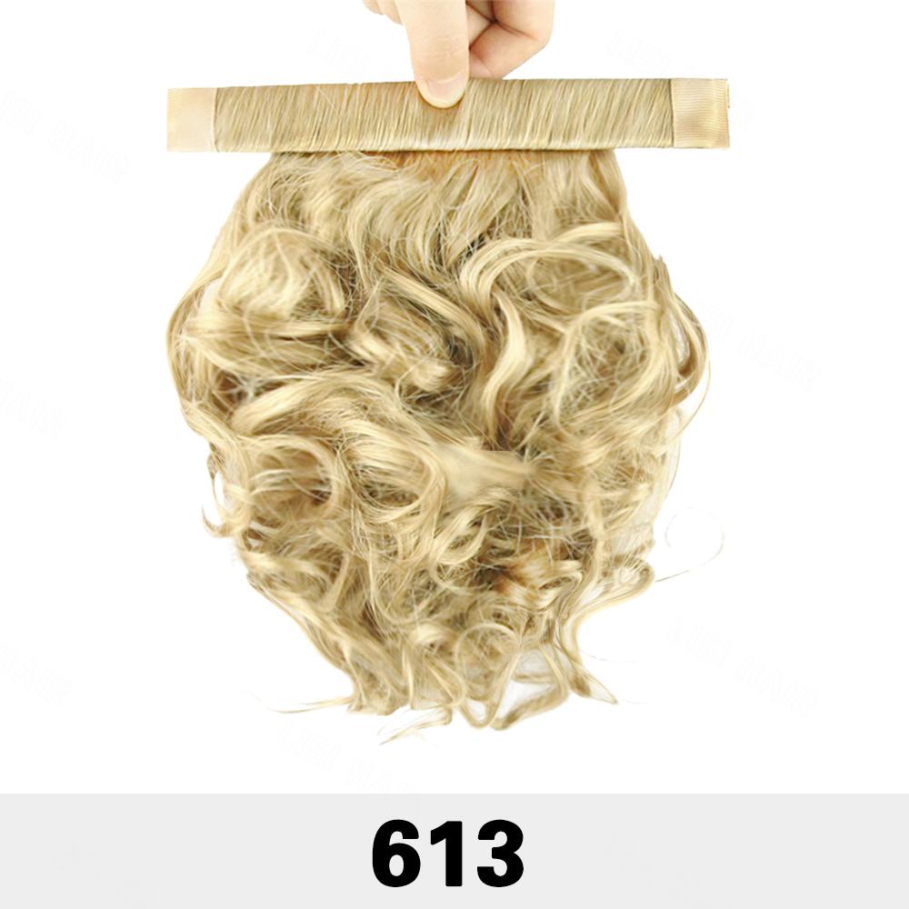

XINRAN Synthetic Short Wavy Clip In Ponytail Extensions Wrap Around Ponytail Wig For Women Daily Party Wear 20cm