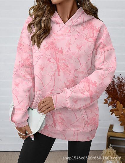 Hot-selling personalized printed hoodies, street-style trendy loose women's pullovers