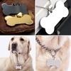 Cute Personalized Engraved Stainless Steel Dog Cats Pet ID Name Blank Bone Tags