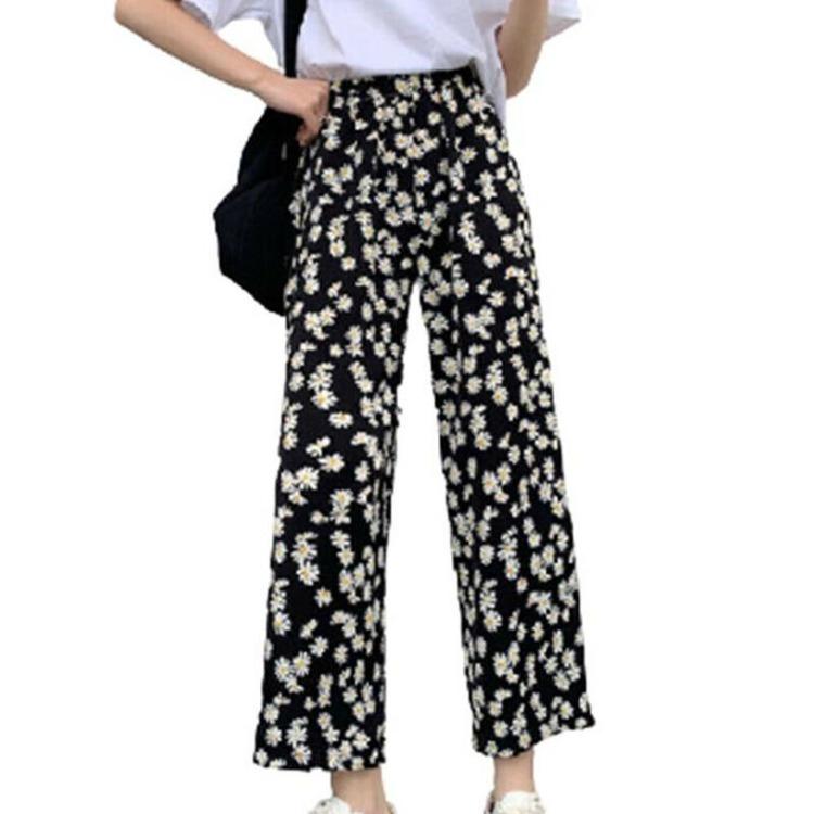 High Waist Straight Pants Ladies Casual 