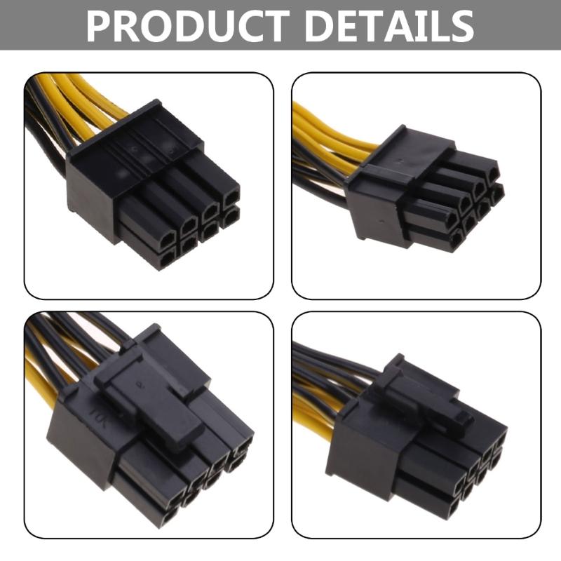 60cm 8 Pin to 8 Pin Adapter Power Cable 8 Pin to PCIe 8 Pin (6+2) Graphics Card PCIExpress Power Adapter GPU
