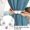4pcs Magnetic Curtain Tiebacks Thick Rope Design Durable Plastic Holder for Bedroom Living Room Kitchen Window Decoration Accessory