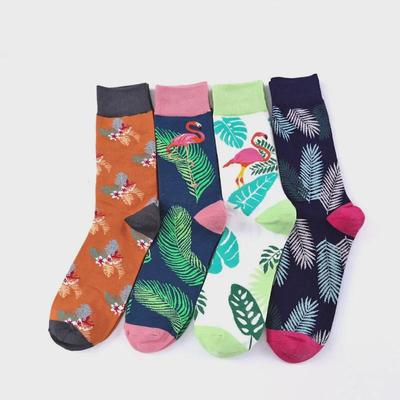 Chaussettes Homme Grandes Flamant Rose Coton Tendance Ethnique