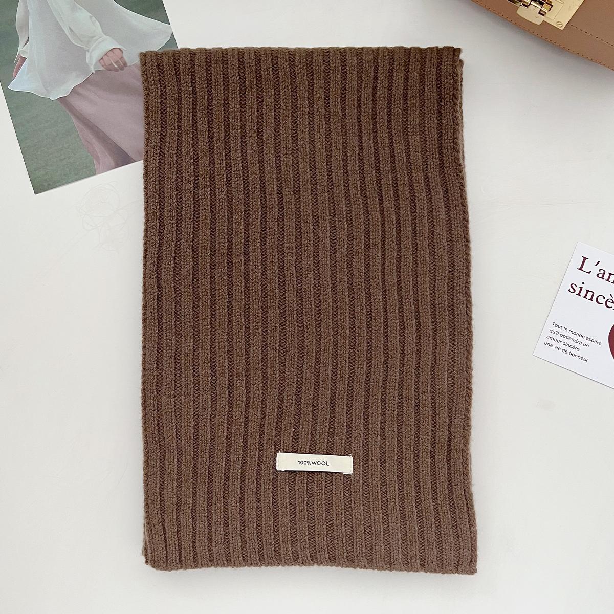 

Luxury Winter 100% Wool Scarf Women Knitted Solid Cashmere Handkerchief Warm Pashmina Female Shawl Pareo Soft Bufanda Gift 28x160cm