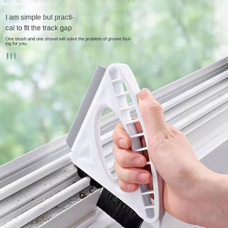 3 In 1 Multifunctional Handheld Water Scraper for Household Cleaning Window Rail Cleaning Brush Grooves Cleaning Brushes Tools