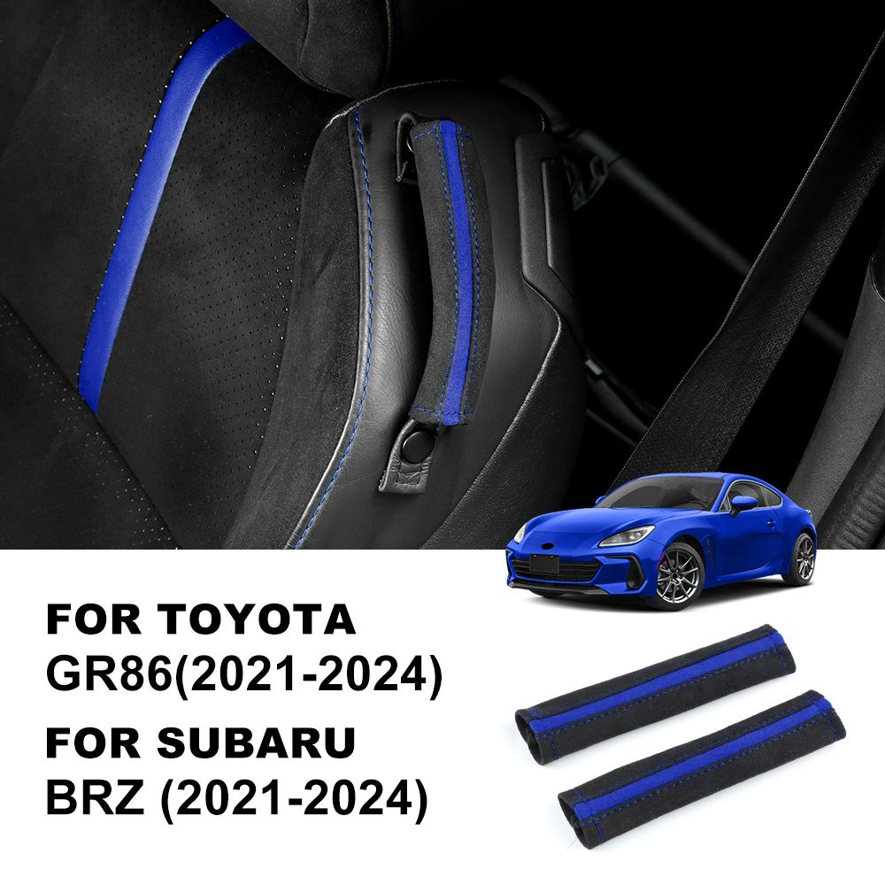 

Top Suede For Subaru BRZ Toyota GR86 2012-2019 2020 2025 2025 2025 2025 2025 Car Seat Back Belt Car Interior LHD RHD Accessories синій