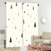 2pcs,Curtains Cute Christmas Trees_a (3) Chic Pattern Curtains Fabric Curtains Holiday Ldeal for Bedroom & Various Living Spaces
