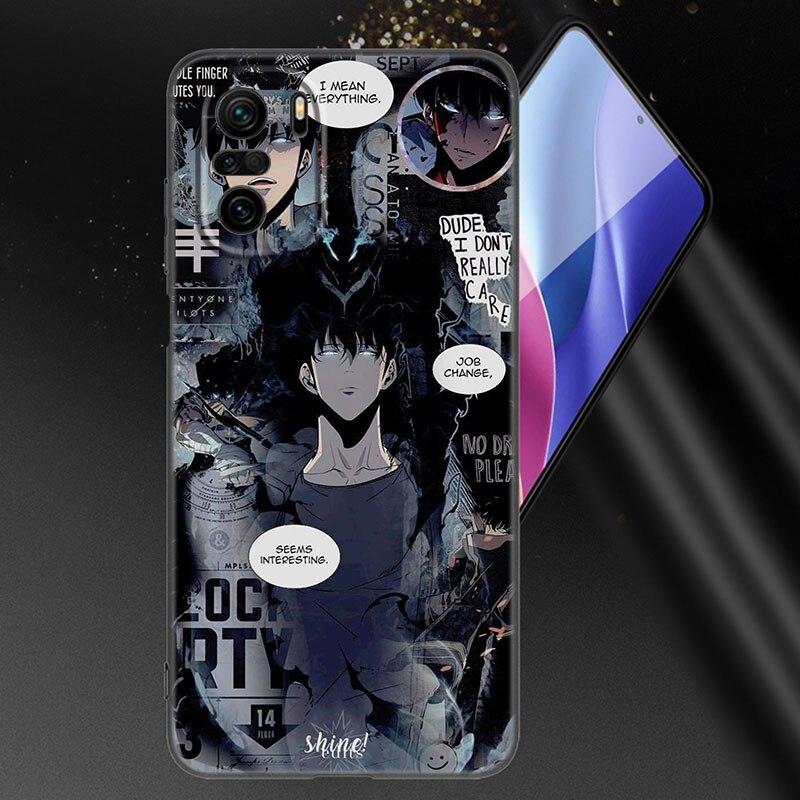 Anime Solo Leveling Phone Case For Xiaomi Mi POCO X3 NFC GT M4 M3 12 11T 10T Pro A3 11 Lite NE 5G 12X 11i F3 Soft Black Cover