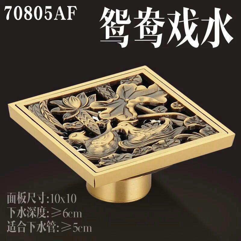 10X10cm antique brass odor proof floor drain bathroom shower room bathroom floor drain odor proof hardware bathroom accessories